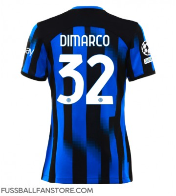Inter Milan Federico Dimarco #32 Replik Heimtrikot Damen 2023-24 Kurzarm